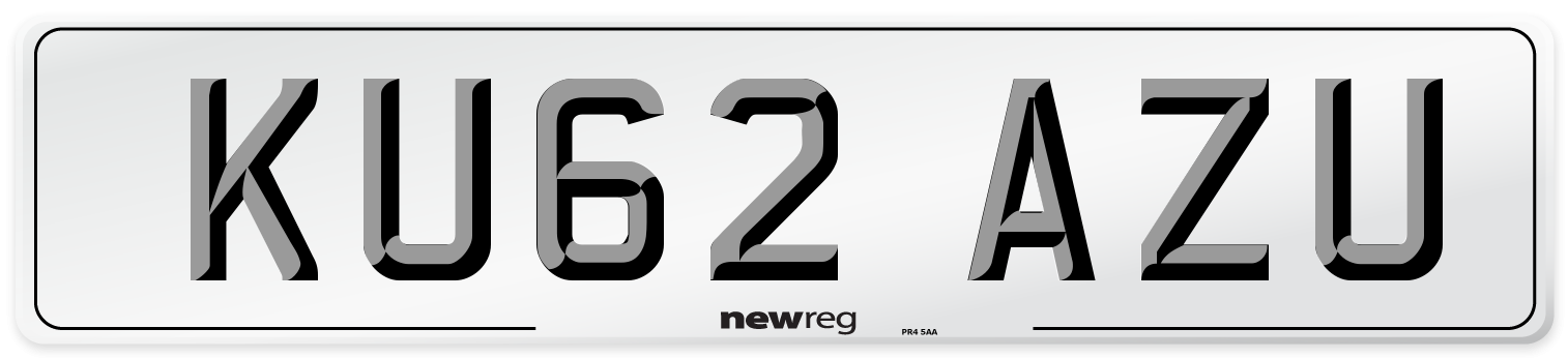 KU62 AZU Number Plate from New Reg